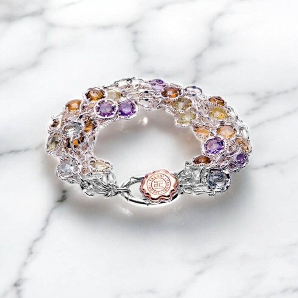 Tacori 18k925 Color Medley Multi Strand Gemstone Bracelet